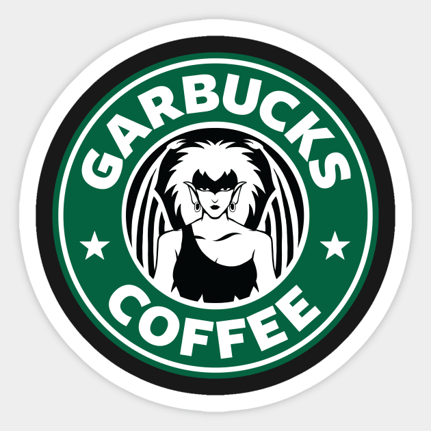 Garbucks Coffee - Demona Sticker by Twogargs